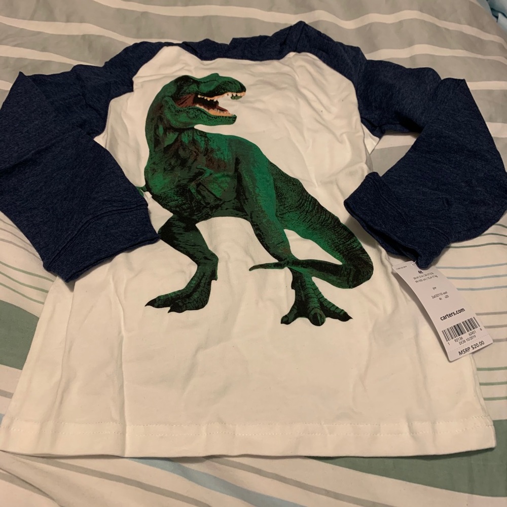 Hooded dinosaur long sleeve t shirt
